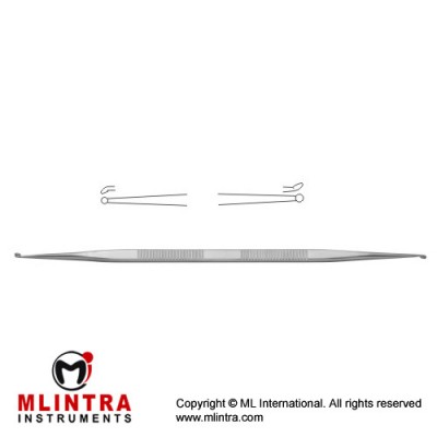 House Micro Ear Curette Stainless Steel, 14.5 cm - 5 3/4" Cup Size 1 / Cup Size 2 1.0 mm - 1.2 mm